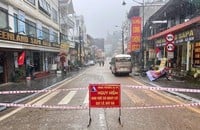 La ciudad de Sa Pa suspende temporalmente la recepción de visitantes en sus atracciones turísticas debido al impacto de la tormenta número 3. (Fuente: DVCC)