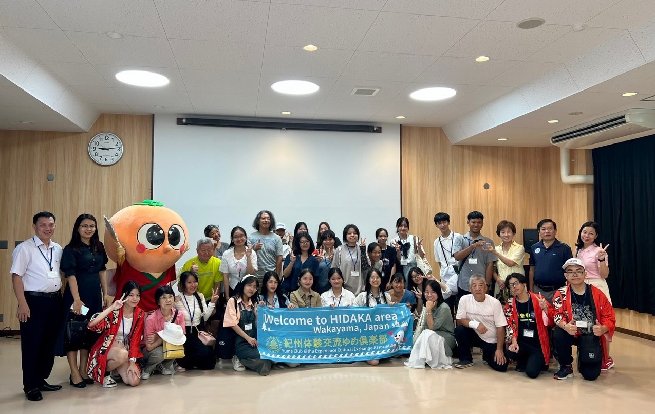 Quang Nam students had an interesting exchange trip to Kinokawa City, Wakayama Province, Japan. Photo: VAN GIANG