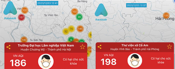 Places with high air pollution index at noon today, December 3, according to PAM Air application.