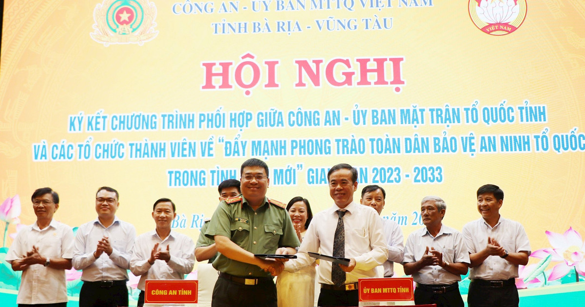 Mặt trận ký kết Chương trình phối hợp đẩy mạnh phong trào toàn dân bảo vệ an ninh Tổ quốc