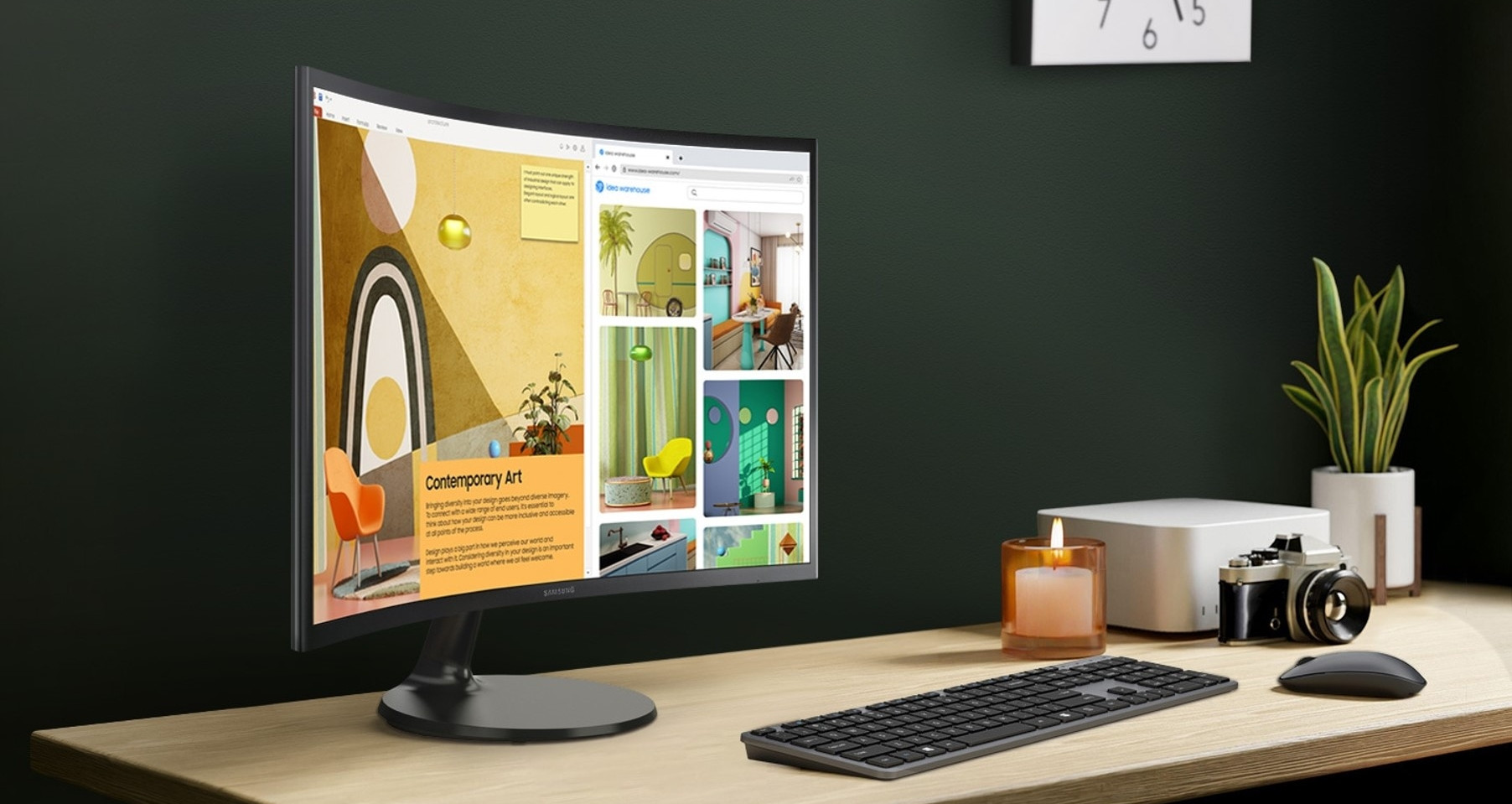 استمتع بتجربة مختلفة مع شاشات الكمبيوتر المنحنية من سامسونج