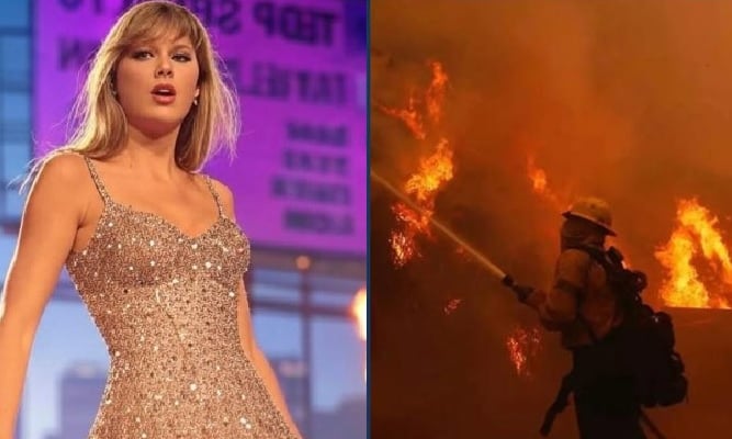 Los Angeles wildfires spread to Taylor Swift and Kim Kardashian's homes