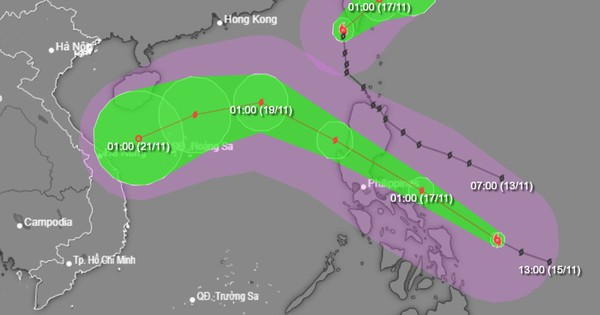 Bão MANYI đã mạnh lên thành siêu bão, ngày 18/11 dự kiến sẽ vào biển Đông