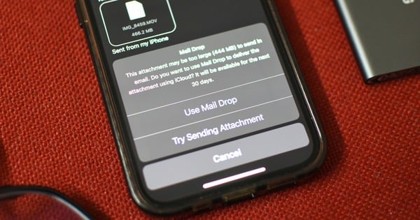 Cách gửi tệp đính kèm dung lượng 'khủng' qua email bằng tính năng của iOS