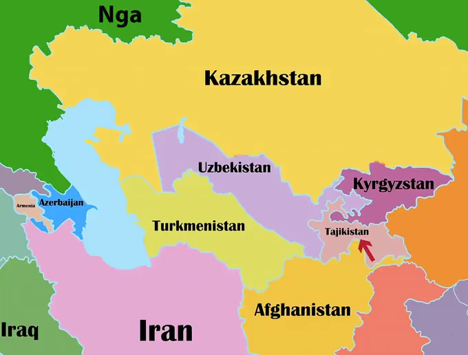 Vị trí Nga và Kyrgyzstan. Đồ họa: World Atlas