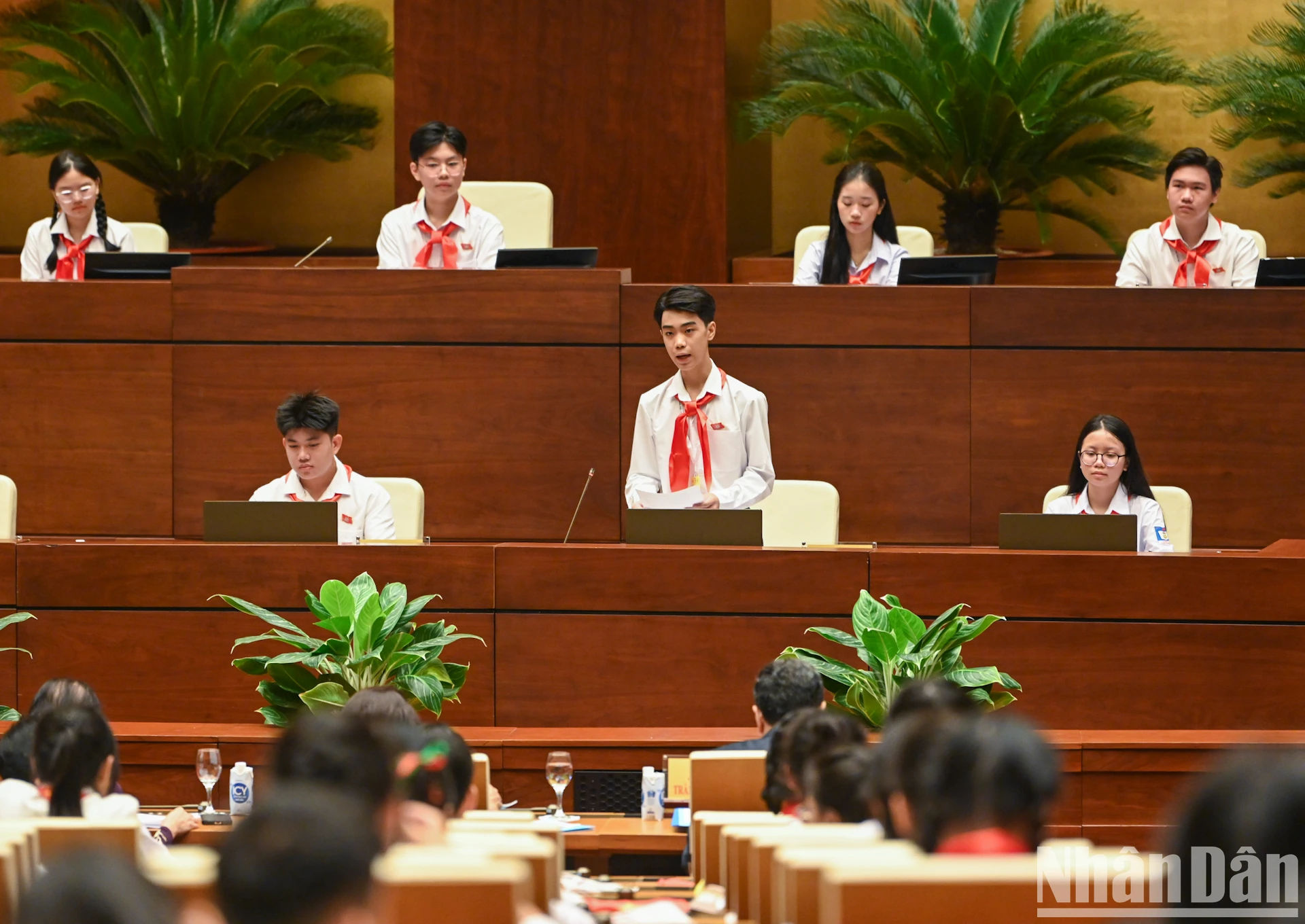 [Ảnh] “Quốc hội trẻ em” chất vấn về bạo lực học đường và tác hại của thuốc lá ảnh 7