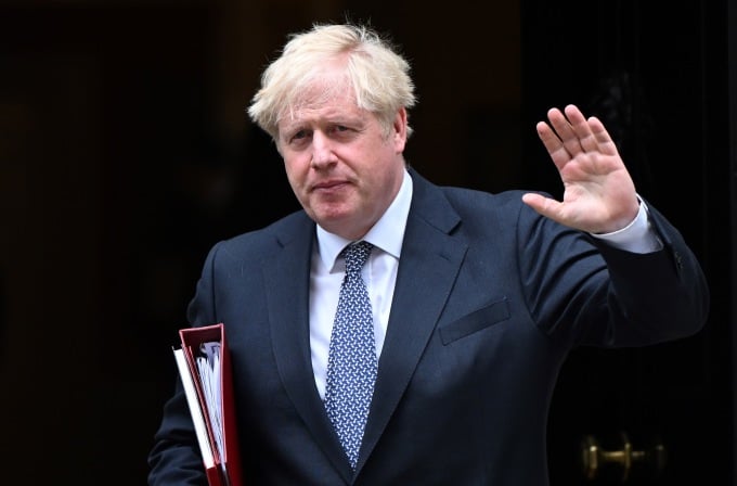 Boris Johnson leaves his office at 10 Downing Street in July 2022. Photo: AFP