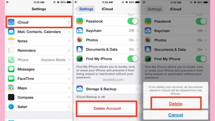 Pasos para eliminar iCloud en un teléfono antiguo - 3