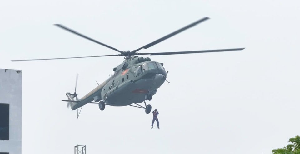 La fuerza aérea participa en ejercicios.