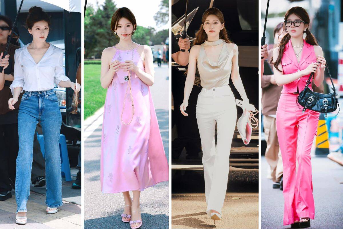 Einige andere Looks von Trieu Lo Tu am Set von „Let me shine“. Foto: Weibo