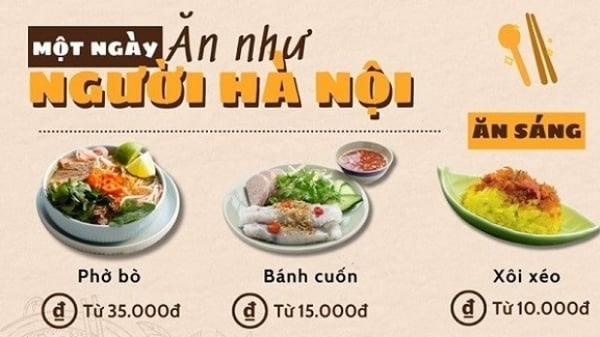 Khám phá hương vị ẩm thực trong một ngày của người Hà Nội