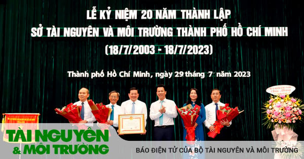 รัฐมนตรี Dang Quoc Khanh เข้าร่วมงานครบรอบ 20 ปีการก่อตั้งกรมทรัพยากรธรรมชาติและสิ่งแวดล้อมนครโฮจิมินห์