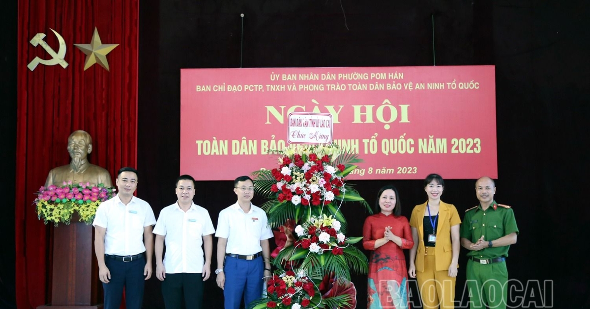 Ngày hội Toàn dân bảo vệ an ninh Tổ quốc tại phường Pom Hán (thành phố Lào Cai)