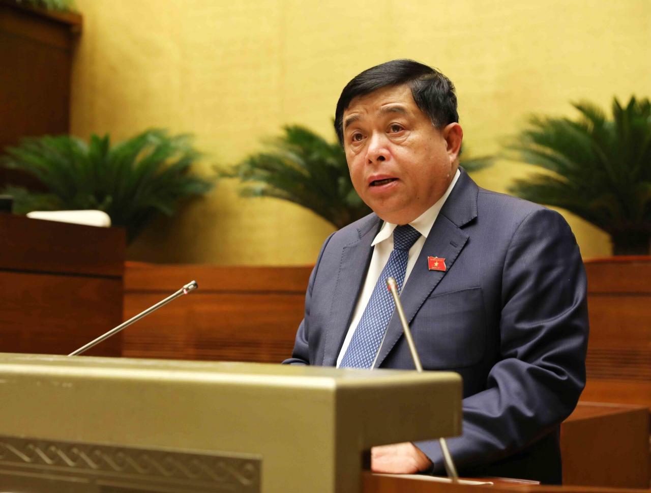 Minister of Planning and Investment Nguyen Chi Dung speaks. Photo: An Dang - VNA