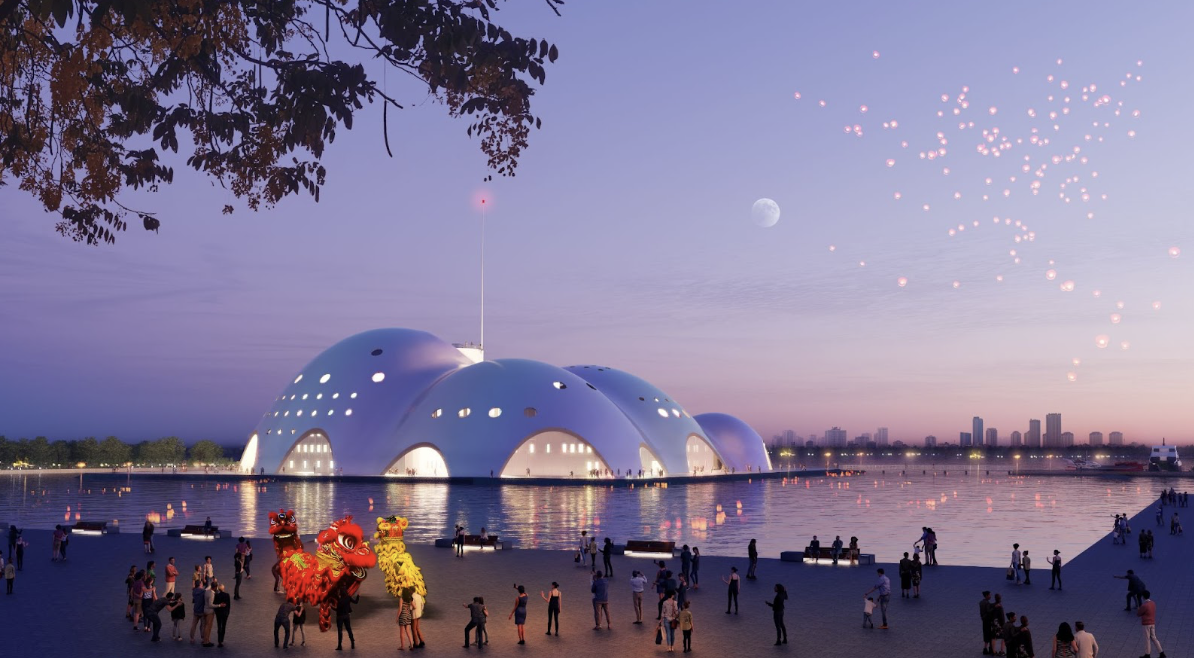 Close-up of the location and shape of the 10,000 billion VND Opera House near West Lake, photo 9