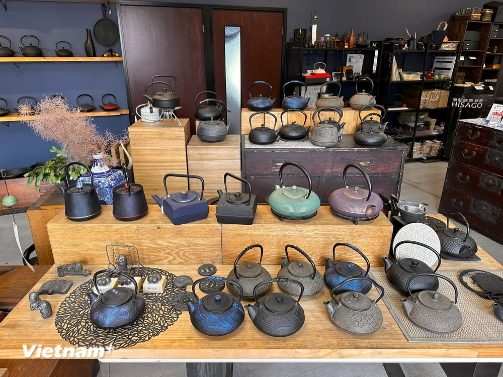 A corner of the store displaying products of Oitomi factory. (Photo: Nguyen Tuyen/Vietnam+)