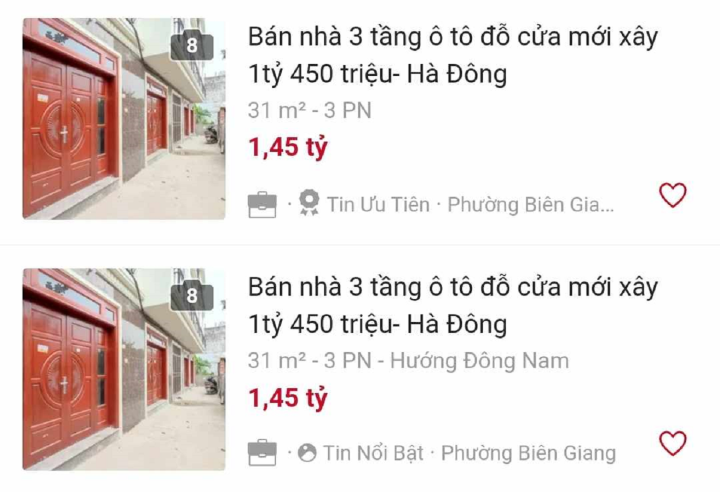 In der Gegend von Yen Nghia, Ha Dong, gibt es viele Häuser und Grundstücke für unter 2 Milliarden VND.