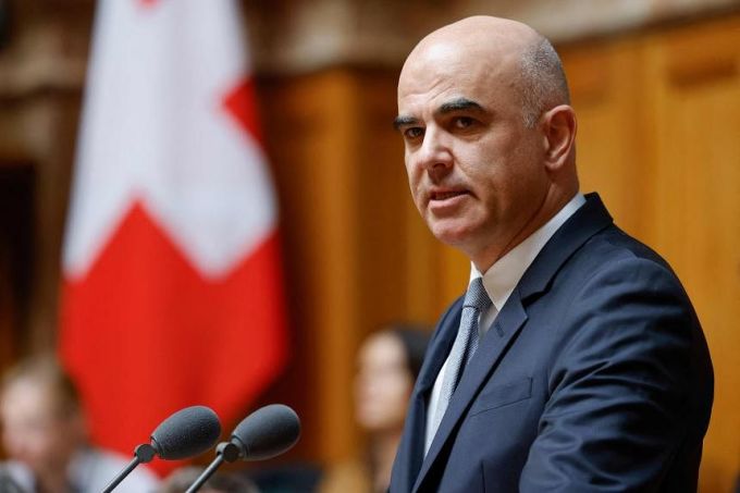 Presidente de la Confederación Suiza, Alain Berset. Foto: AFP