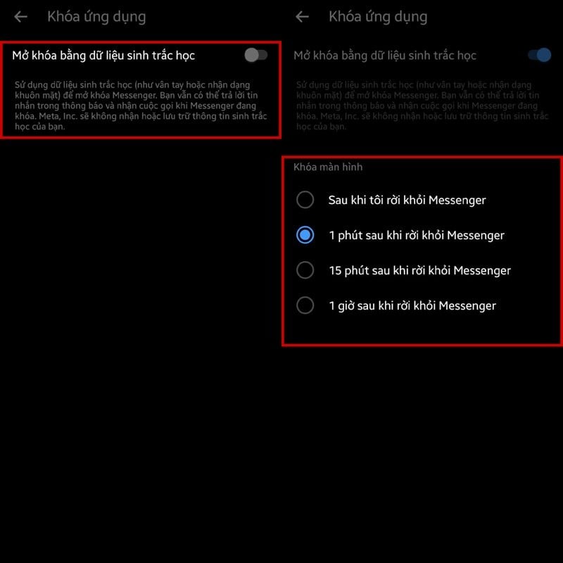 Cách khóa Messenger bằng vân tay hoặc khuôn mặt để bảo mật