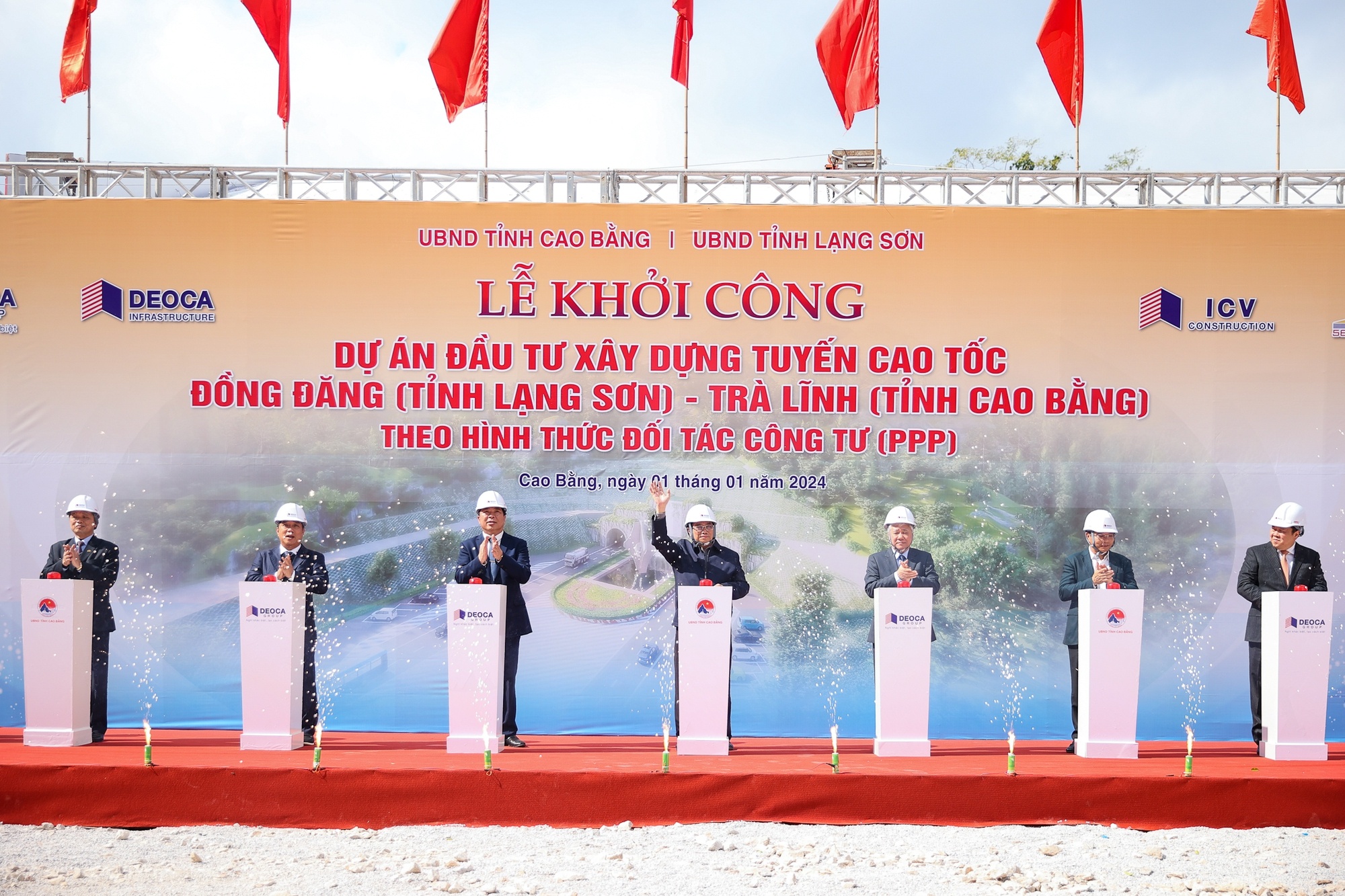 Début des travaux de construction de l'autoroute de 14 000 milliards de VND reliant Cao Bang à Lang Son