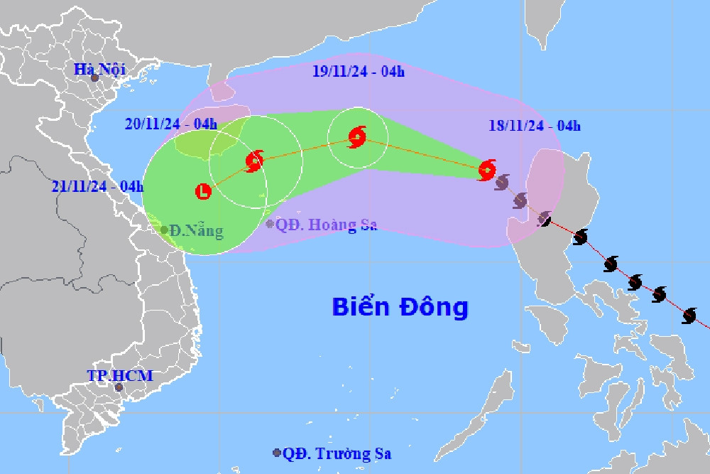 Storm No. 9 enters the East Sea, meets cold air weakening in the Central Central Coast