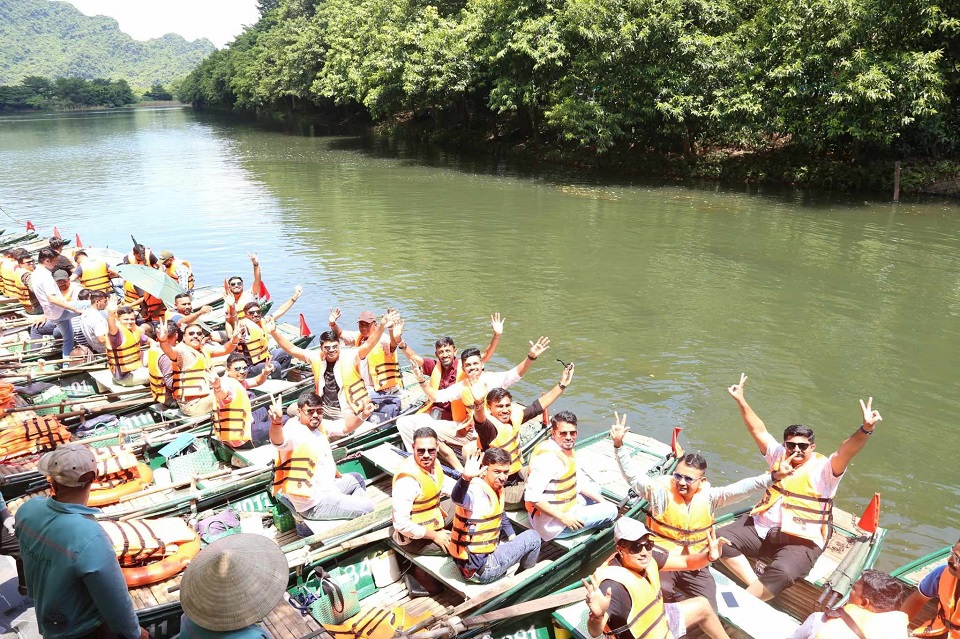 Indian tourists expressed their joy when exploring the landscape here.