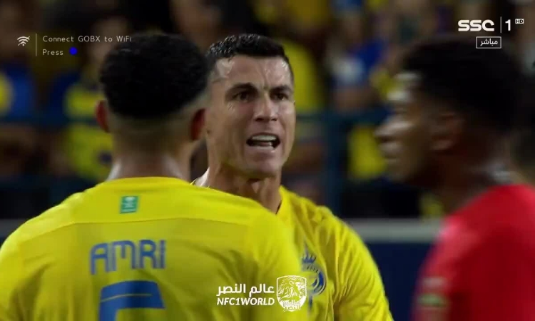 Ronaldo yelled at the referee