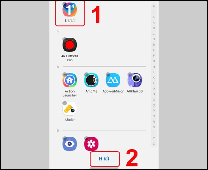 Instructions on how to hide applications on Samsung phones without software - 3
