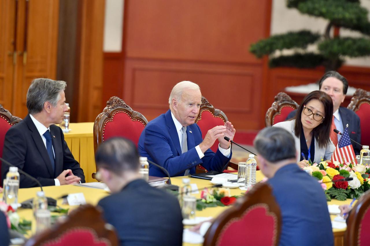 [Photo] General Secretary Nguyen Phu Trong holds talks with US President Joe Biden photo 5