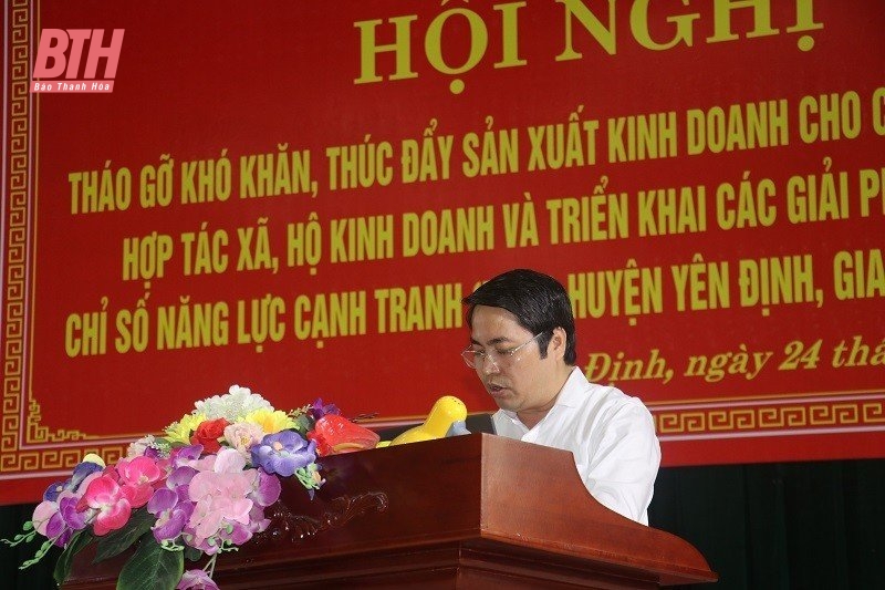 Yên Định: Bàn giải pháp tháo gỡ khó khăn, thúc đẩy sản xuất, kinh doanh; triển khai các giải pháp nâng cao chỉ số năng lực cạnh tranh