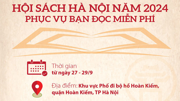 Hội sách Hà Nội năm 2024 phục vụ bạn đọc miễn phí