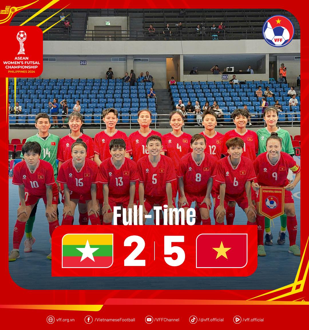 Đội tuyển nữ futsal Việt Nam đè bẹp Myanmar, khởi đầu suôn sẻ giải Đông Nam Á- Ảnh 1.