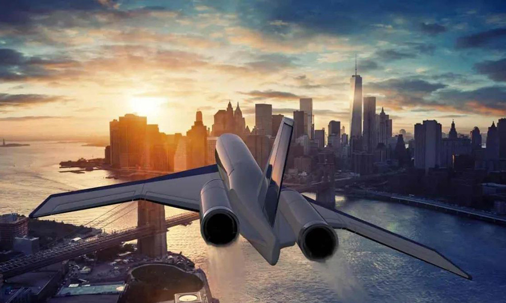 Luxury supersonic aircraft speed 1,800 km/h