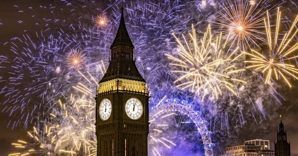 Big Ben with a century of chimes signaling the new year