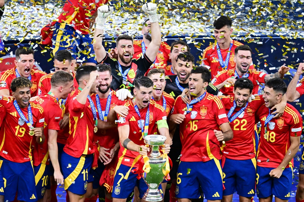 Beating England, Spain won EURO for the 4th time