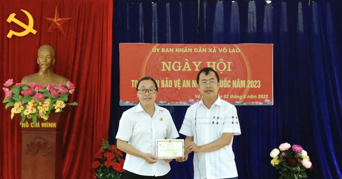 Xã Võ Lao tổ chức Ngày hội toàn dân bảo vệ an ninh Tổ quốc năm 2023