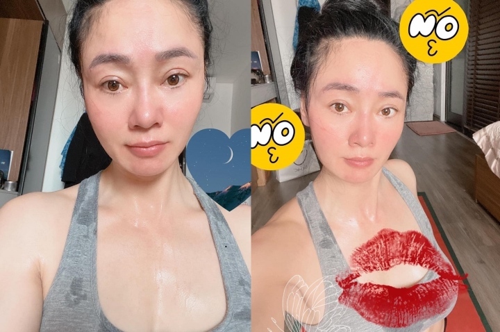 Quach Thu Phuong confidently shows off her bare face at the age of 46 - 1