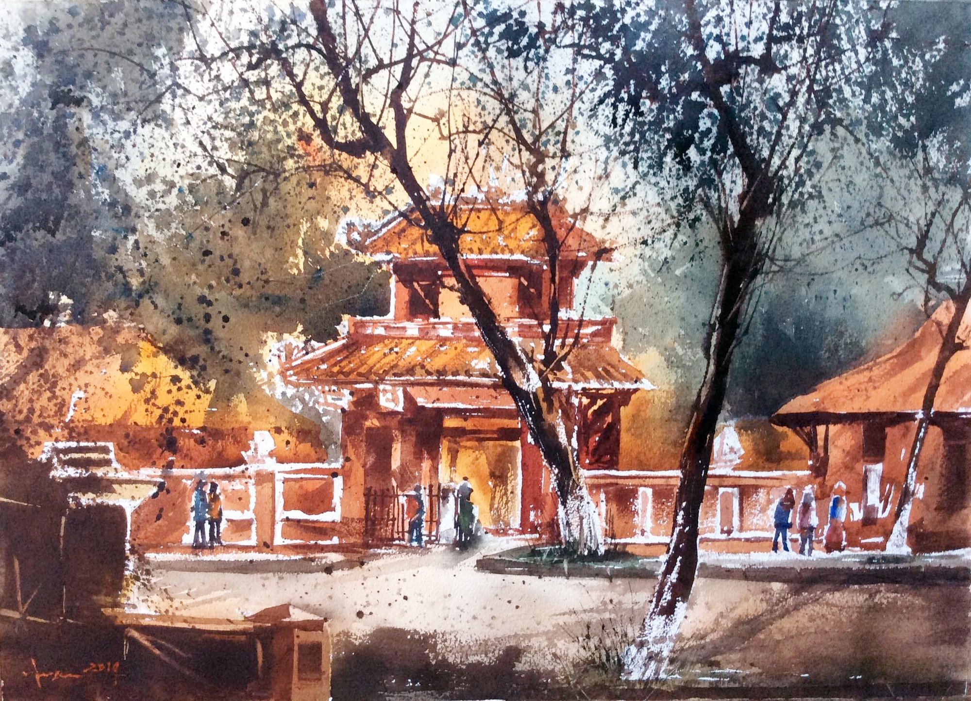 Góc ký họa: Trường Quốc học Huế  - Ảnh 1.