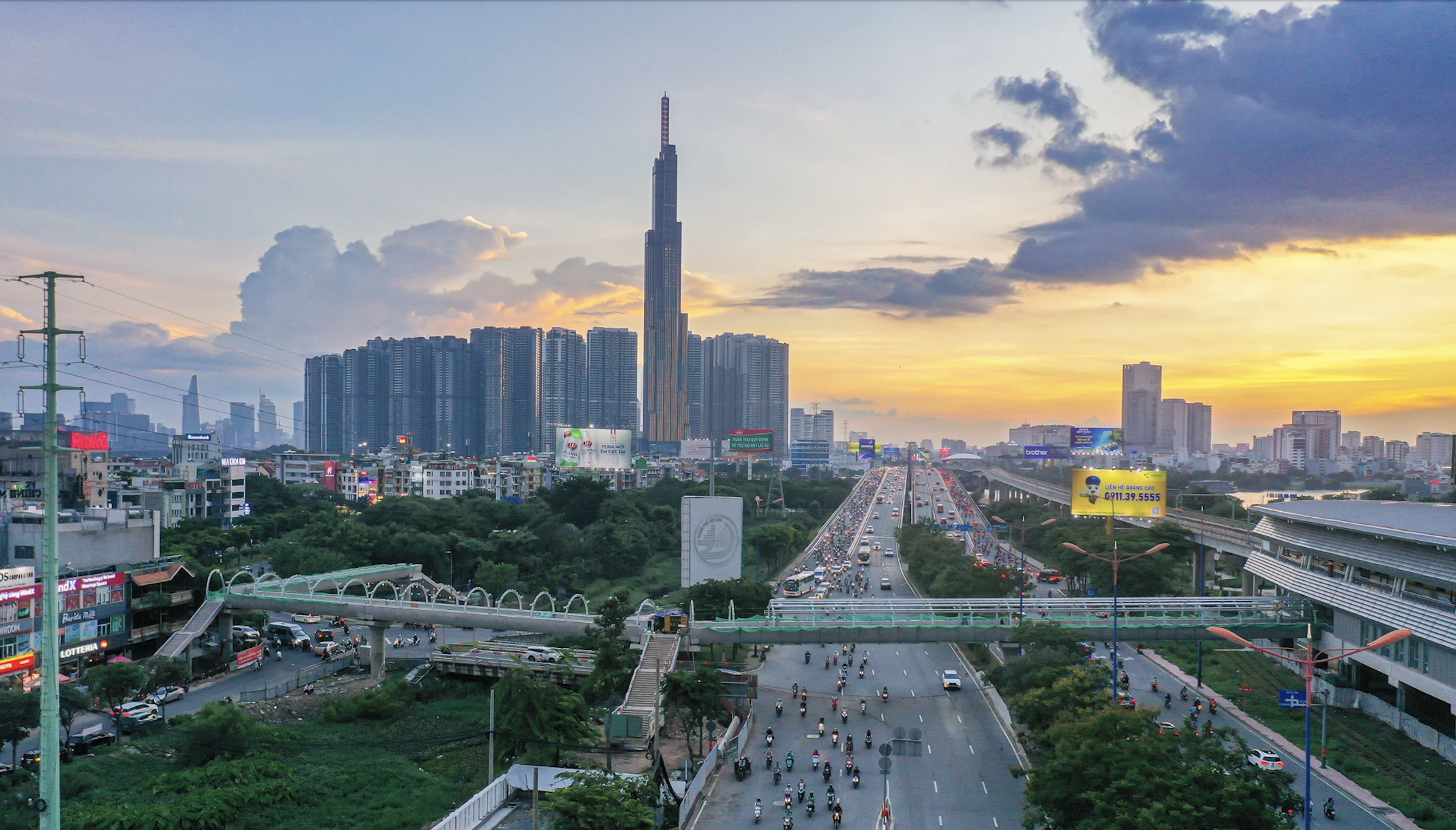 Những cây cầu vắt ngang đường nối ga metro Bến Thành - Suối Tiên