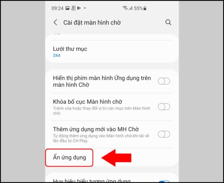 Instructions on how to hide applications on Samsung phones without software - 2