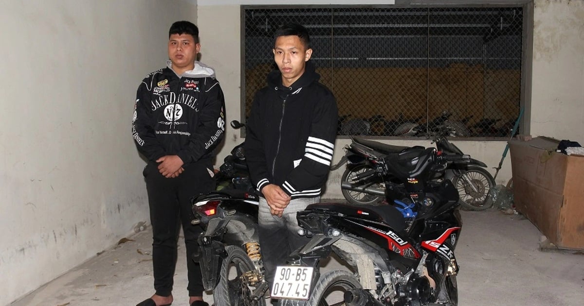 Detained 2 subjects who knocked down a traffic police officer in Ha Nam