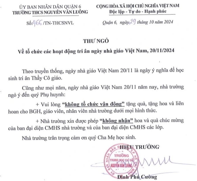 Hiệu trưởng xin đổi quà sang... tiền và ngôi trường không có quỹ phụ huynh - 2