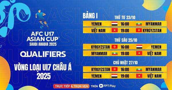 U.17 Vietnam match schedule