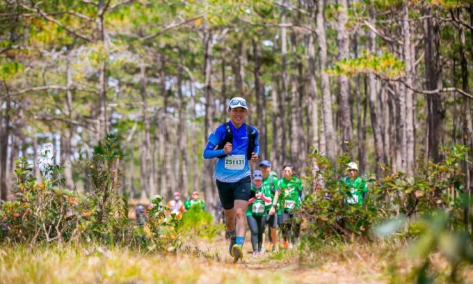 Anh Phuong participated in a trail race in Da Lat in March. Photo: Anh Phuong