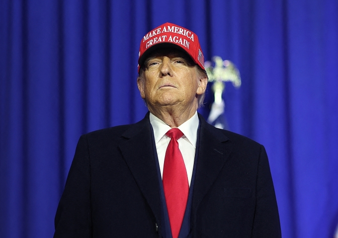 L'ancien président américain Donald Trump à Waterford, Michigan, le 17 février. Photo : AFP