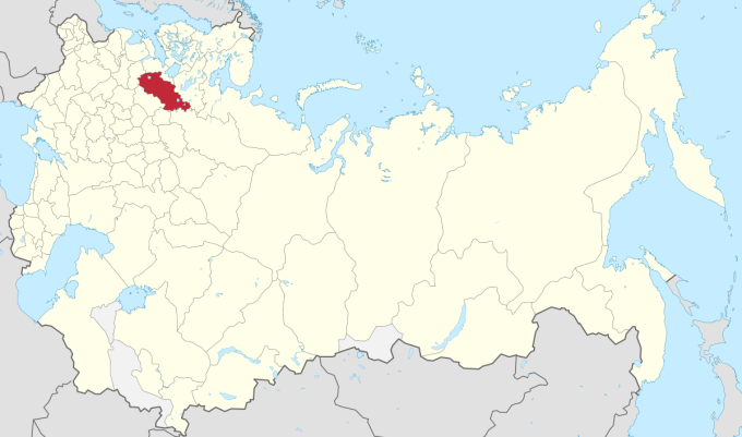 Vị trí tỉnh Novgorod ở vùng tây bắc nước Nga. Đồ họa: Wikipedia