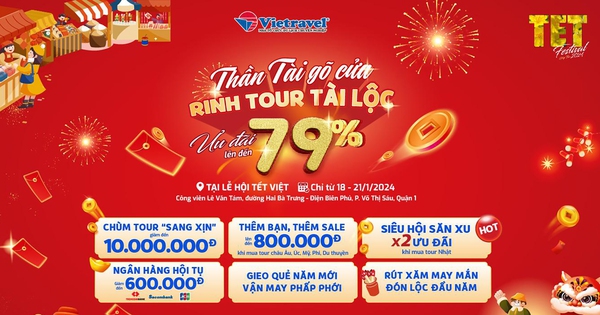 Cơ hội rinh tour tài lộc giảm đến 79% cùng Vietravel tại Lễ hội Tết Việt 2024