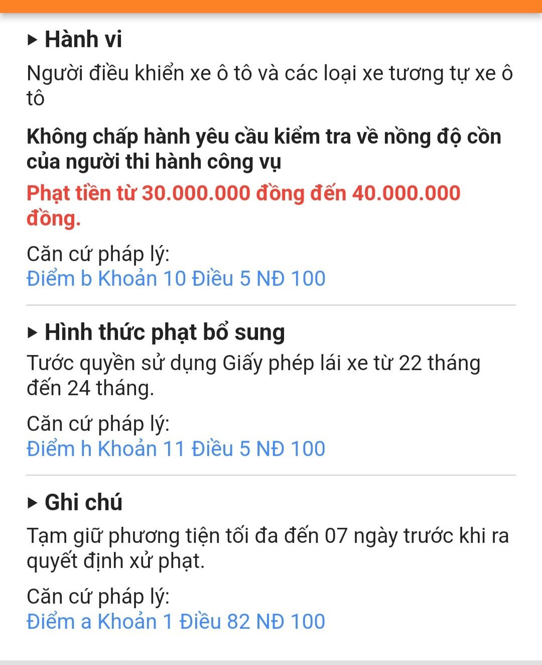 Không chấp hành yêu cầu kiểm tra về nồng độ cồn sẽ bị xử phạt thế nào?