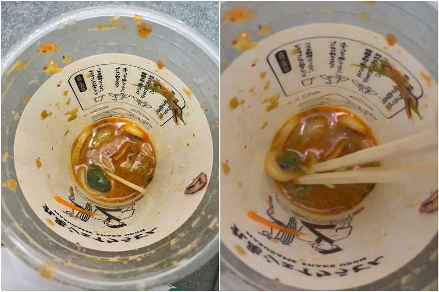 Ăn gần hết cốc mì Nhật, phát hiện ếch sống... đang bơi  - Ảnh 1.