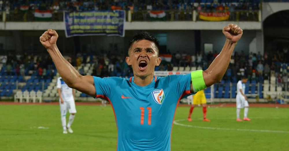 Huyền thoại bóng đá Ấn Độ Sunil Chhetri dự Asian Cup ở tuổi 40. 